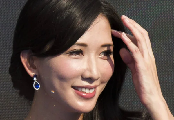 Actriz Taiwanesa Lin Chi Ling Sonríe Durante Evento Promocional Para — Foto de Stock