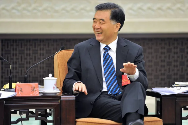 Wang Yang Recém Nomeado Vice Primeiro Ministro Chinas Participa Uma — Fotografia de Stock