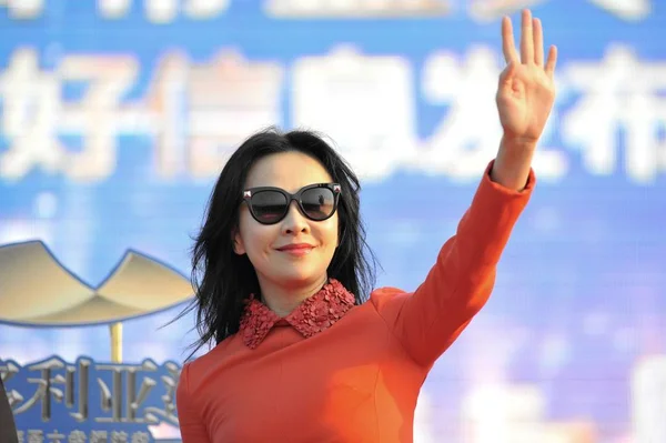 Hong Kong Actress Carina Lau Waves Launch Event Residential Apartment — Stock Photo, Image