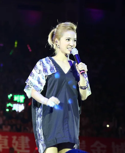 Cantante Taiwanesa Jolin Tsai Actúa Durante Concierto Estrellas Xuchang Provincia — Foto de Stock