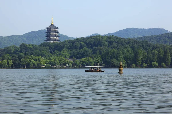 Перегляд Західного Озера Ханчжоу Місто Сходу Chinas Провінції Чжецзян Травня — стокове фото