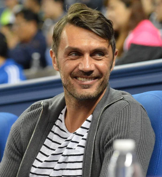 Italiaanse Voetbalster Paolo Maldini Woont Wedstrijd Derde Ronde Van Het — Stockfoto