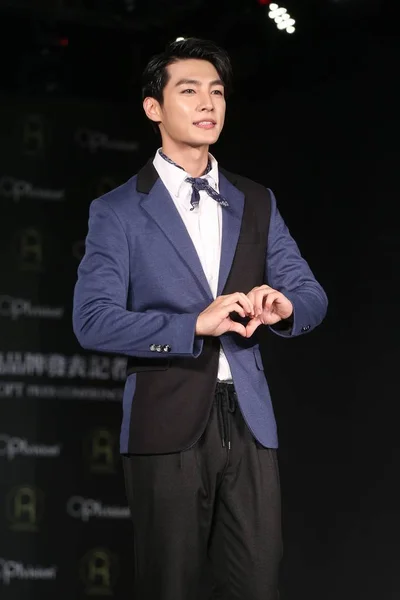Taiwanese Singer Actor Aaron Yan Poses Press Conference Opt Contact — Stock Photo, Image