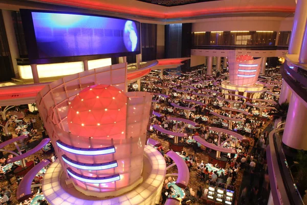 Los Clientes Ven Jugando Sands Macao Casino Propiedad Las Vegas — Foto de Stock