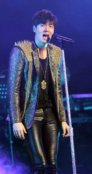 Cantante Actor Surcoreano Lee Min Actúa Durante Concierto Shanghái China —  Fotos de Stock
