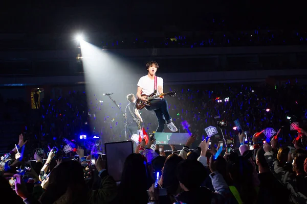 Banda Surcoreana Cnblue Actúa Concierto Nanjing Gira 2014 Cnblue Cant —  Fotos de Stock