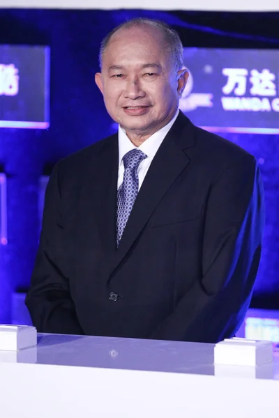 Director Hong Kong John Woo Posa Una Conferencia Para Proyecto — Foto de Stock