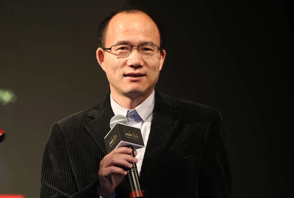 Председатель Fosun International Гуанчан Выступил Встрече Шанхае Китай Декабря 2012 — стоковое фото