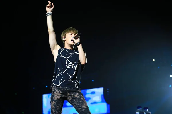 Kim Jae Joong Del Grupo Juvenil Surcoreano Jyj Actúa Concierto —  Fotos de Stock