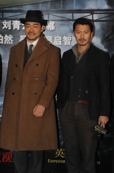 Hong Kong Actors Nicholas Tse Sean Andy Pictured Press Conference — Stock Photo, Image