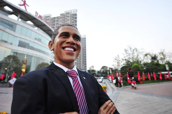 Gummi Figurera Usa President Barack Obama Utställda Utanför Stadens Försäljning — Stockfoto