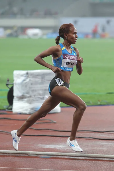 Laura Defar Etiópia Versenyben Női 5000 2013 Iaaf Diamond League — Stock Fotó