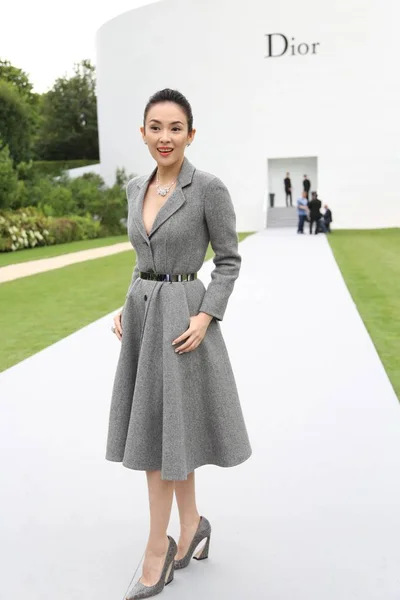 Čínská Herečka Zhang Ziyi Přichází Pro Dior Fall Winter 2014 — Stock fotografie