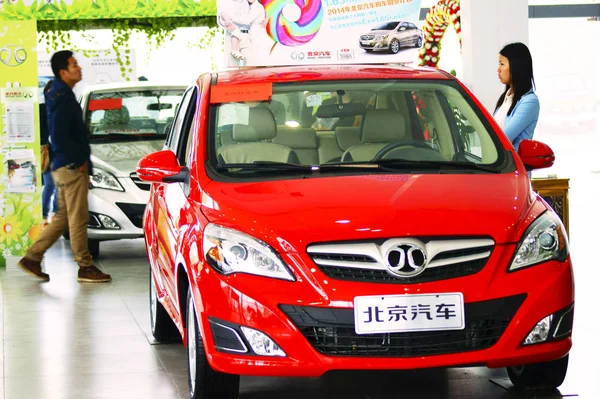Automóviles Baic Motor Muestran Durante Una Exposición Automóviles Ciudad Yichang — Foto de Stock