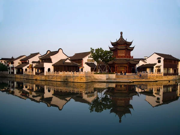 View Jiaomen Gate Classical Gardens Suzhou Suzhou City East Chinas — Stock Photo, Image