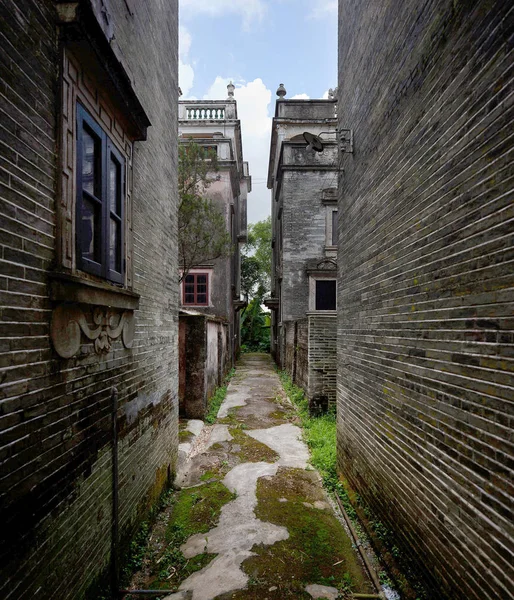 Kilátás Elhagyott Házak Üres Kanada Falu Kaiping Jiangmen Város Dél — Stock Fotó