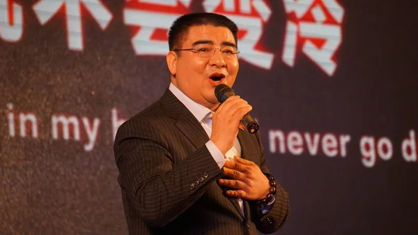 Kinesisk Miljardär Filantrop Chen Guangbiao Ordförande Jiangsu Huangpu Återvinning Resurser — Stockfoto