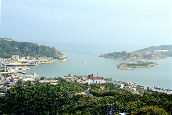 Vista Porto Lvshun Também Conhecido Como Lvshunkou Port Arthur Cidade — Fotografia de Stock