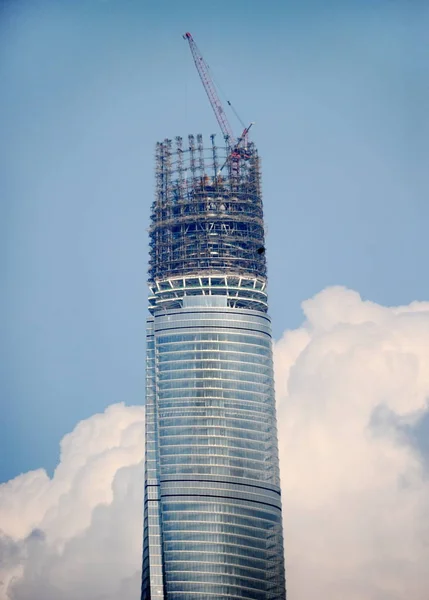 Der Shanghai Turm Der Aufgestockt Wurde Befindet Sich Bau Finanzviertel — Stockfoto