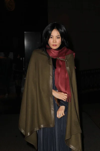 Cantora Hong Kong Faye Wong Retratada Quando Chega Para Festa — Fotografia de Stock