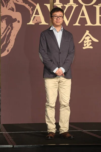 香港演员黄赛勒斯于2014年11月12日在台湾台北举行的2014年台北金马电影节及奖项评委评审会上摆姿势 — 图库照片