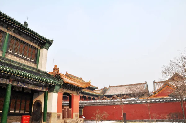 Перегляд Палаців Маньжурський Палац Також Відомий Shenyang Імперського Палацу Місті — стокове фото