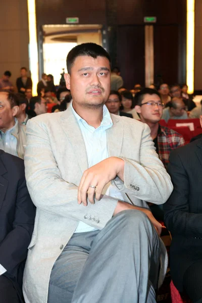 Tidigare Nba Basketspelare Yao Ming Sköter Ceremoni För Shanghai Sharks — Stockfoto