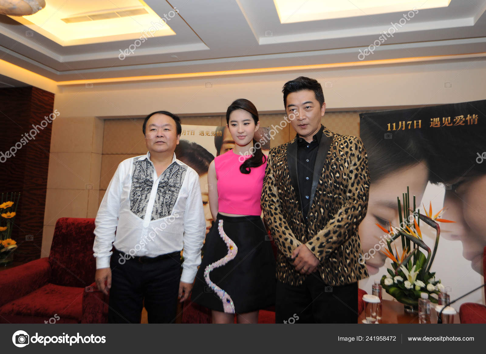 Left Chinese Director Gao Xixi Chinese Actress Liu Yifei Chinese