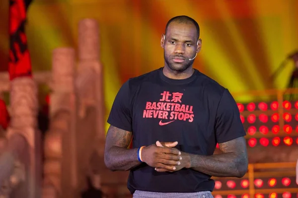 Nba Super Star Lebron James Miami Heat Attends Fan Meeting — Stock Photo, Image