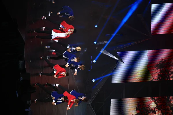 Jižní Koreje Číňané Pop Boy Skupina Exo Vystupuje Koncertě Turné — Stock fotografie