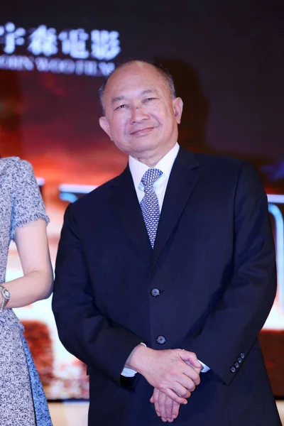 Sutradara Hong Kong John Woo Tersenyum Saat Konferensi Pers Untuk — Stok Foto