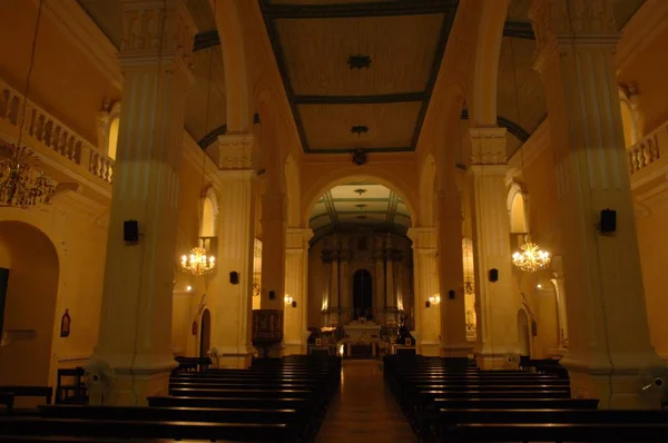 View Van Augustines Kerk Van Het Historische Centrum Van Macau — Stockfoto