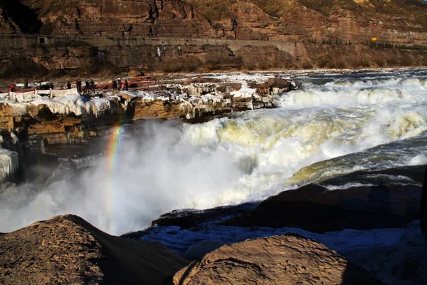 Blick Auf Den Hukou Wasserfall Kreis Provinz Shanxi Norden Chinas — Stockfoto