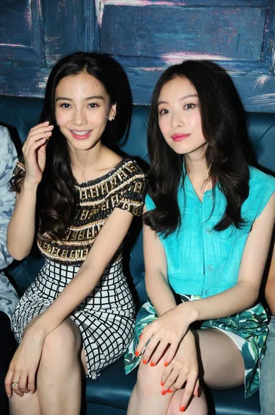 Actrice Hongkongaise Angelababy Sourit Fête Pour Célébrer Anniversaire Actrice Chinoise — Photo