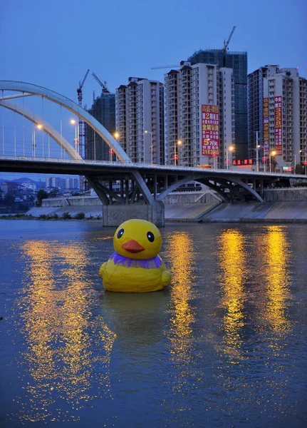Перегляд Copycat Hong Kongs Гігантських Жовті Качки Zhangjiajie Центральна Chinas — стокове фото