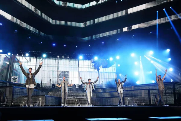 Backstreet Boys Grupo Pop Estadounidense Actúa Concierto Gira Mundial Guangzhou —  Fotos de Stock