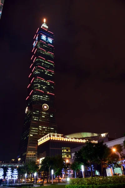 台北101夜景 台湾台北 2013年1月14日 — 图库照片