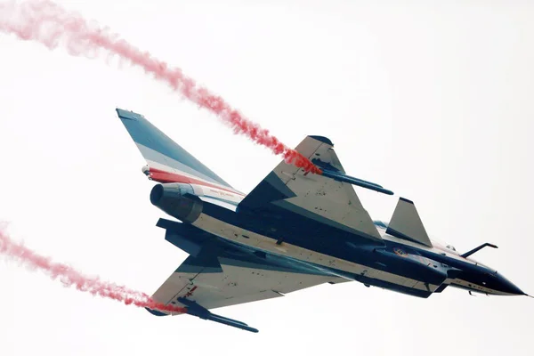 Avión Combate Del Bayi Aerobatic Team Pla Ejército Popular Liberación — Foto de Stock