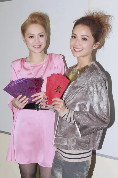 Gillian Chung Charlene Choi Del Dúo Femenino Twins Hong Kong — Foto de Stock