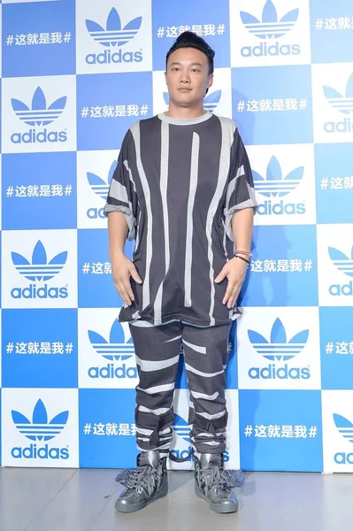 Hongkong Sångaren Eason Chan Ställer Adidas Party Shanghai Kina September — Stockfoto