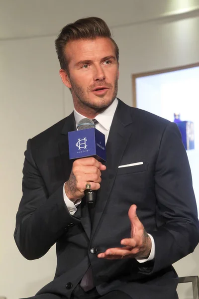 David Beckham Estrella Del Fútbol Inglés Habla Durante Una Conferencia — Foto de Stock