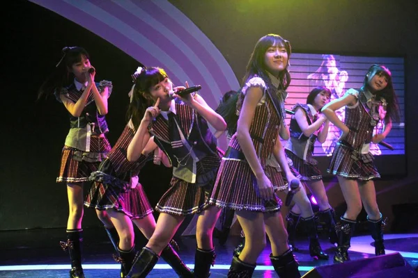 Snh48 Bir Kardeş Grup Üyeleri Idol Grup Japon Pop Kızı — Stok fotoğraf