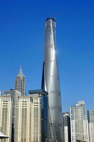 Vista Torre Shanghai Construcción Más Alta Torre Jinmao Más Alta —  Fotos de Stock