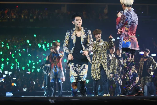Groupe Garçons Pop Sud Coréen Chinois Exo Produit Lors Concert — Photo