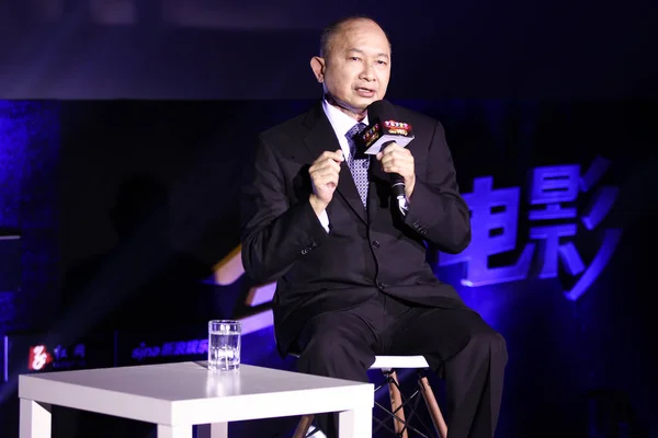 Hong Kong Director John Woo Speaks Lecture Chinese Movie Project — Stock Photo, Image