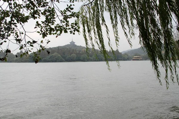 File Вид Ландшафт Західного Озера Ханчжоу Східний Чінас Провінції Чжецзян — стокове фото
