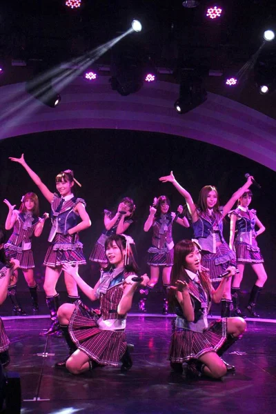 Członkowie Programu Idol Grupy Snh48 Siostra Grupa Japoński Dziewczyna Pop — Zdjęcie stockowe