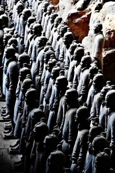 Guerreros Terracota Exhiben Museo Los Guerreros Terra Cotta Caballos Qin — Foto de Stock