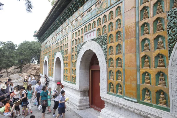 Les Touristes Chinois Visitent Tour Encens Bouddhiste Palais Été Pékin — Photo