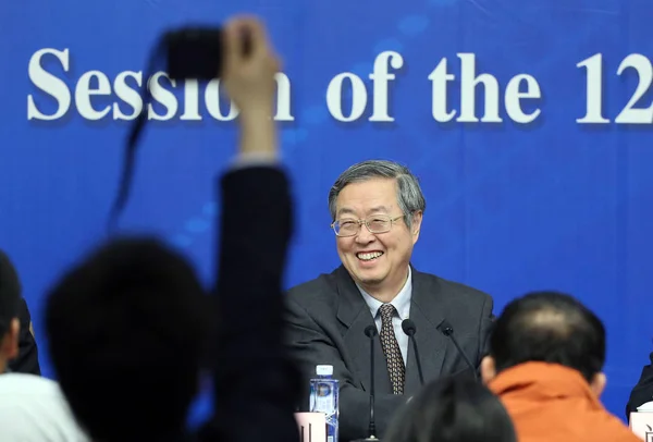 Zhou Xiaochuan Gobernador Del Banco Los Pueblos China Pboc Banco —  Fotos de Stock